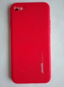 Чохол-бампер силіконовий SMTT iPhone 7 (прозорий, червоний, синій)