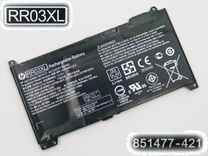 Батарея для ноутбука HP ProBook 430, 440, 450, 455, 470 G4 (RR03XL, 851477-421) (10.95V 48Wh) ORIGINAL.