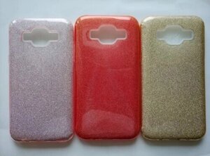 Чохол-бампер Fashion Case Glitter 3 in 1 Samsung J500 / J5 (2015) (золото, червоний, рожевий)