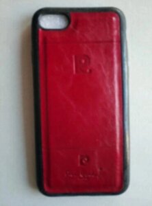 Чохол-бампер Pierr Cardin для iPhone 7 червоний, чорний