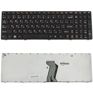 Клавіатура для ноутбука LENOVO (G570, G575, G770, G780, Z560, Z565) ukr, black, black frame