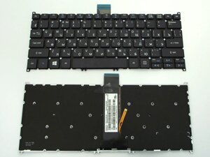 Клавіатура для ACER Aspire V5-122P, V5-132P, V3-371, E3-111, E3-112, V5-121, V5-131 (RU Black без рамки з