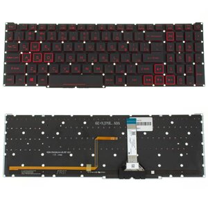 Клавіатура для ноутбука ACER (Nitro: AN517-55) rus, black, без фрейму, підсвічування клавіш RED (оригінал) в Полтавській області от компании Интернет-магазин aventure