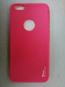 Чохол-бампер силіконовий Baseus матовий для iPhone 6 Plus рожевий