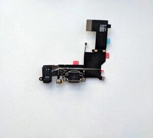 Шлейф для iPhone 5S з роз'ємом зарядки, з роз'ємом навушників, з мікрофоном білий