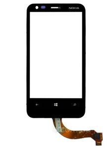 Сенсор (тачскрін) Nokia 620 Lumia 1 rev чорний *