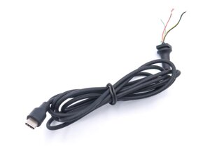 DC кабель (Type-C, USB-C) для блоку живлення (30W, 45W, 65W) 5-дротів, 1.2m Black. Від блока живлення до ноутбука