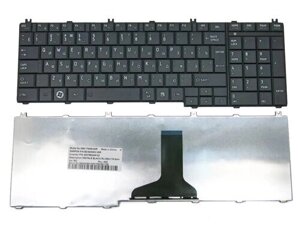 Клавіатура для Toshiba Satellite C650, C655, C660, C660D, C665, C670, L650, L655, L670, L750, L755, (RU Black матова)