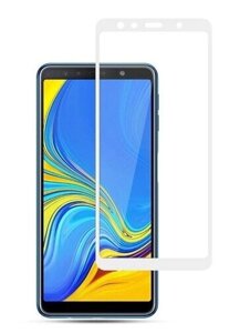 Захисне Скло Full Glue Samsung A750 Galaxy A7 2018 біле