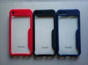 Чохол-бампер протиударний iPAKY для iPhone 7G / 8G чорний, синій, червоний