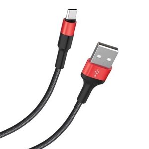USB кабель Hoco X26 Xpress Charging iPhone (1000mm) червоно - чорний