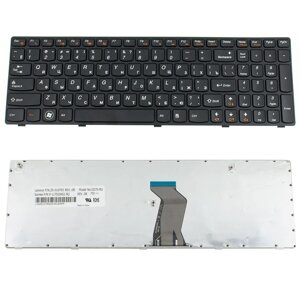Клавіатура для ноутбука LENOVO (G570, G575, G770, G780, Z560, Z565) rus, black, black frame (оригінал)