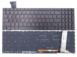 Клавіатура для ASUS ROG GL752, GL752V, GL752VL, GL752VW, GL752VWM (RU Black без рамки з підсвіткою)