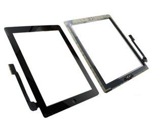 Сенсор (тачскрін) для iPad 4/ для iPad 3(A1403/ A1416/ A1430/ A1458/ A1459/ A1460) чорний (повний комплект)