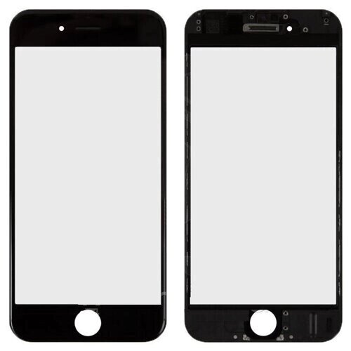 Скло екрану для iPhone 6 чорне + ОСА плівка та рамка від компанії Інтернет-магазин aventure - фото 1