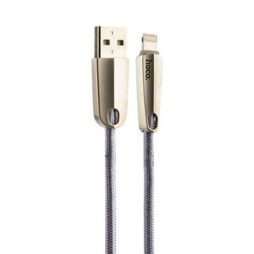 USB кабель Hoco U35 lightning (1200mm), 2, 4A срібло від компанії Інтернет-магазин aventure - фото 1