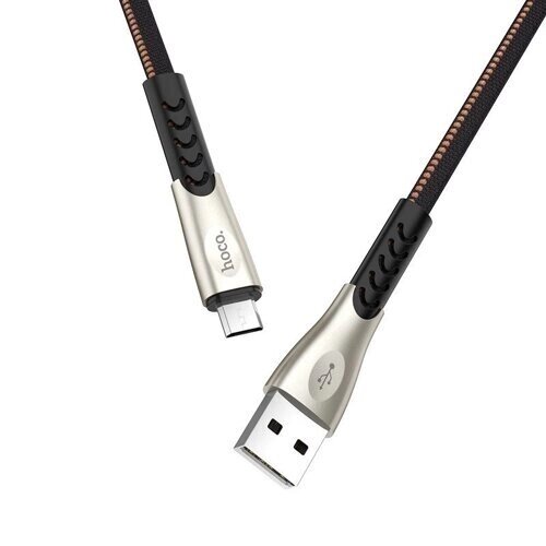 USB кабель Hoco U48 Superior Speed Micro USB 2.4A (1200mm) чорний від компанії Інтернет-магазин aventure - фото 1