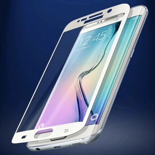Захисне скло Samsung G925F Galaxy S6 Edge + white (біле) (151 * 75 мм) від компанії Інтернет-магазин aventure - фото 1