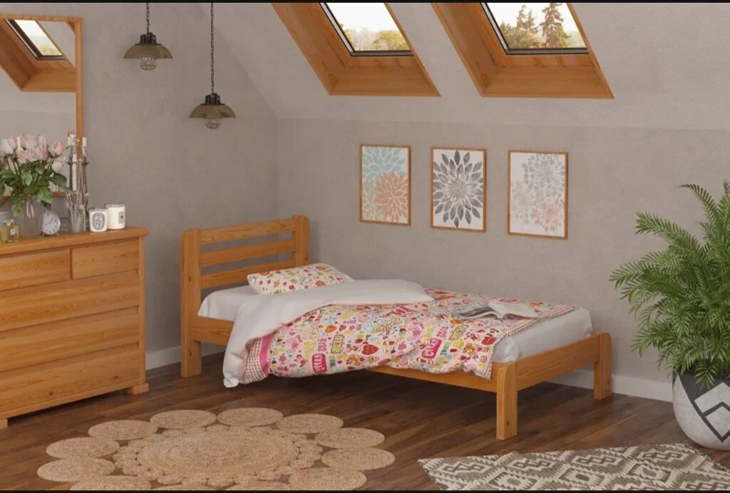 Ліжко дерево 1-спальне "Лівія" від компанії Салон меблів "Маршал" - фото 1