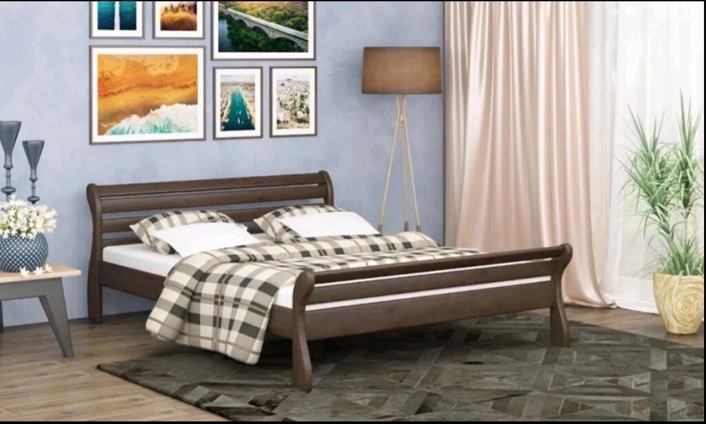 Ліжко дерево 2-х спальне "Верона" від компанії Салон меблів "Маршал" - фото 1