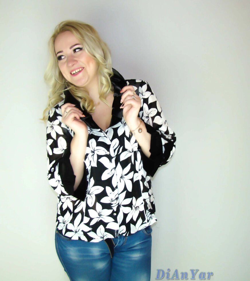 Блуза-вітровка жіноча великого розміру KRISS MOREN від компанії ГАРДЕРОБ - фото 1