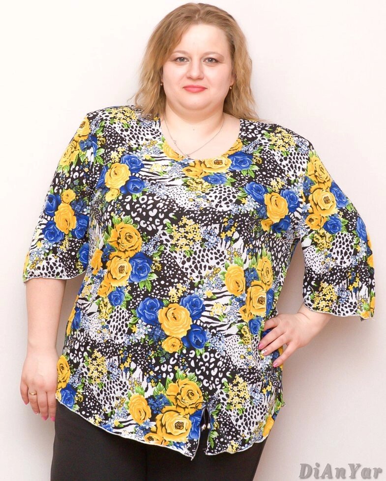 Блузка жіноча великого розміру FASHION від компанії ГАРДЕРОБ - фото 1