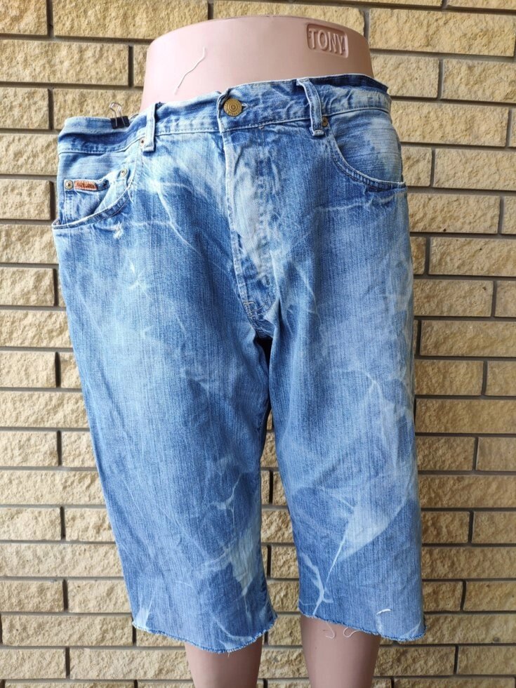 Бриджі чоловічі брендові джинсові коттонові великого розміру POLO, Туреччина від компанії ГАРДЕРОБ - фото 1