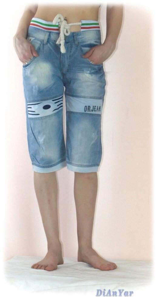 Бриджі чоловічі джинсові ORGEAN від компанії ГАРДЕРОБ - фото 1