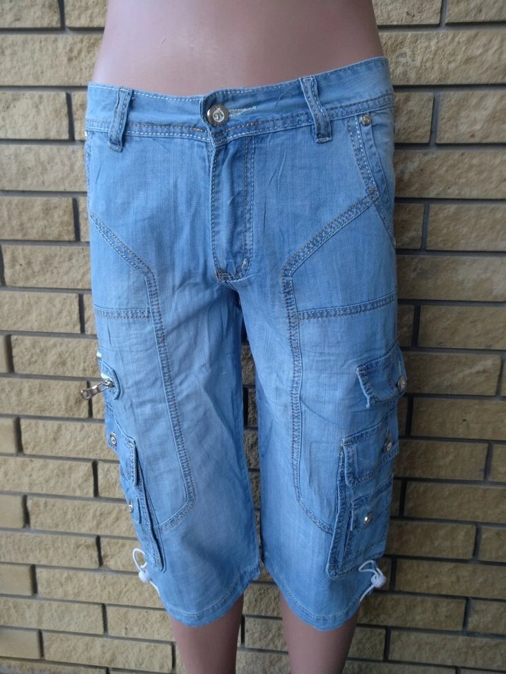 Бриджі чоловічі джинсові VIGOOCC, Туреччина від компанії ГАРДЕРОБ - фото 1
