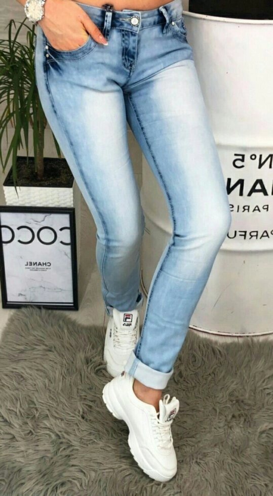 Джинси жіночі джинсові легкі стрейчеві CAR KING, Туреччина від компанії ГАРДЕРОБ - фото 1