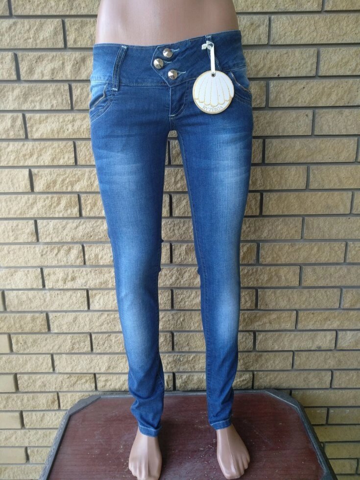 Джинси жіночі джинсові стрейчеві BY ZERGA, Туреччина від компанії ГАРДЕРОБ - фото 1