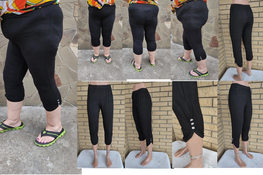 Капрі, лосини, штани, жіночі стрейчеві, великі розміри, пояс на гумці PLOVDIV, Туреччина від компанії ГАРДЕРОБ - фото 1