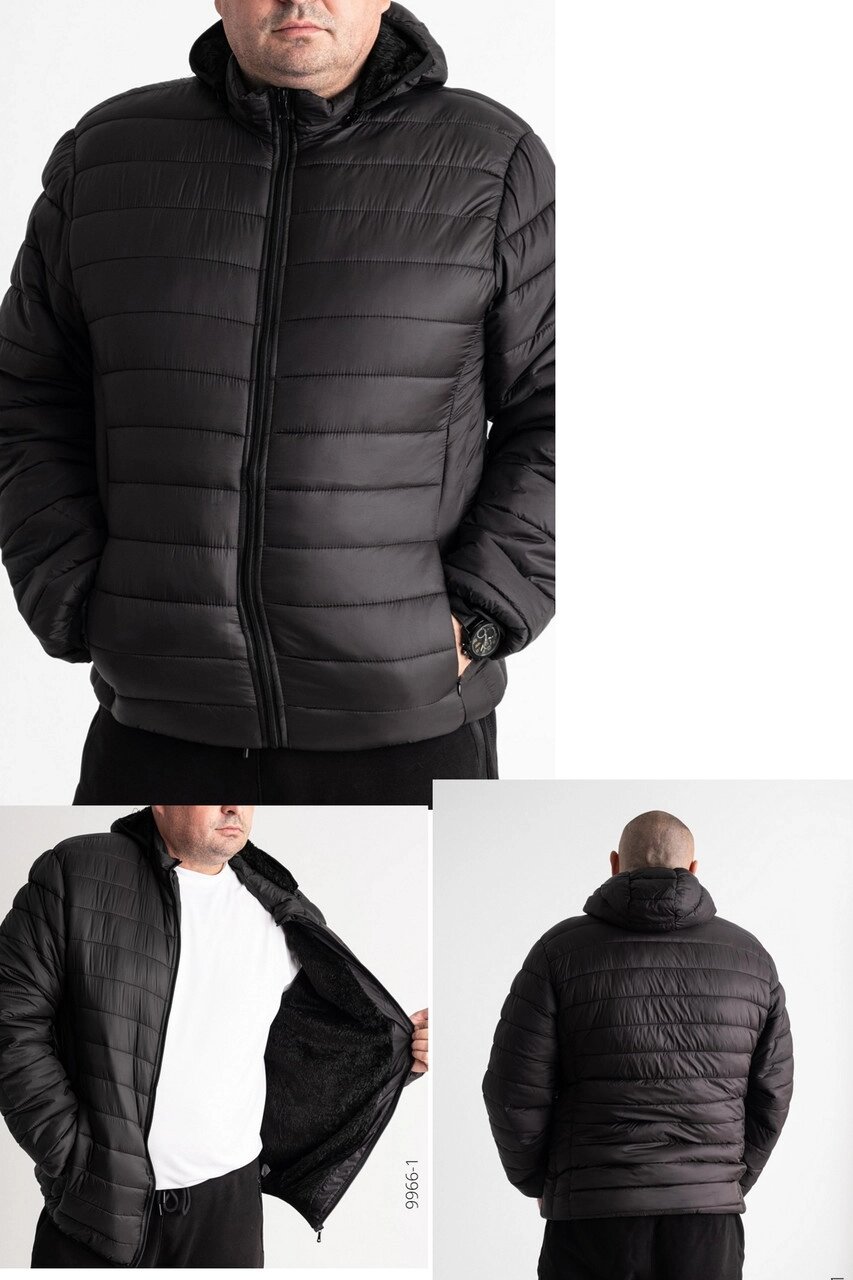 Куртка чоловіча єврозима великих розмірів на хутрі NN від компанії ГАРДЕРОБ - фото 1