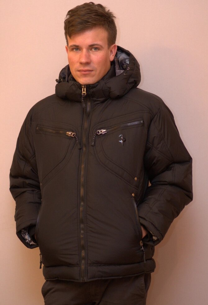 Куртка чоловіча зимова високої якості на холофайбері F50 від компанії ГАРДЕРОБ - фото 1