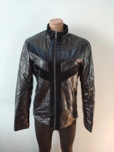 Куртка унісекс великих розмірів демісезонна стильна "під шкіру" VIVO