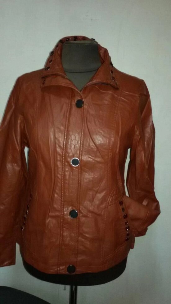 Куртка жіноча великого розміру з екошкіри MAX&HT, Туреччина від компанії ГАРДЕРОБ - фото 1