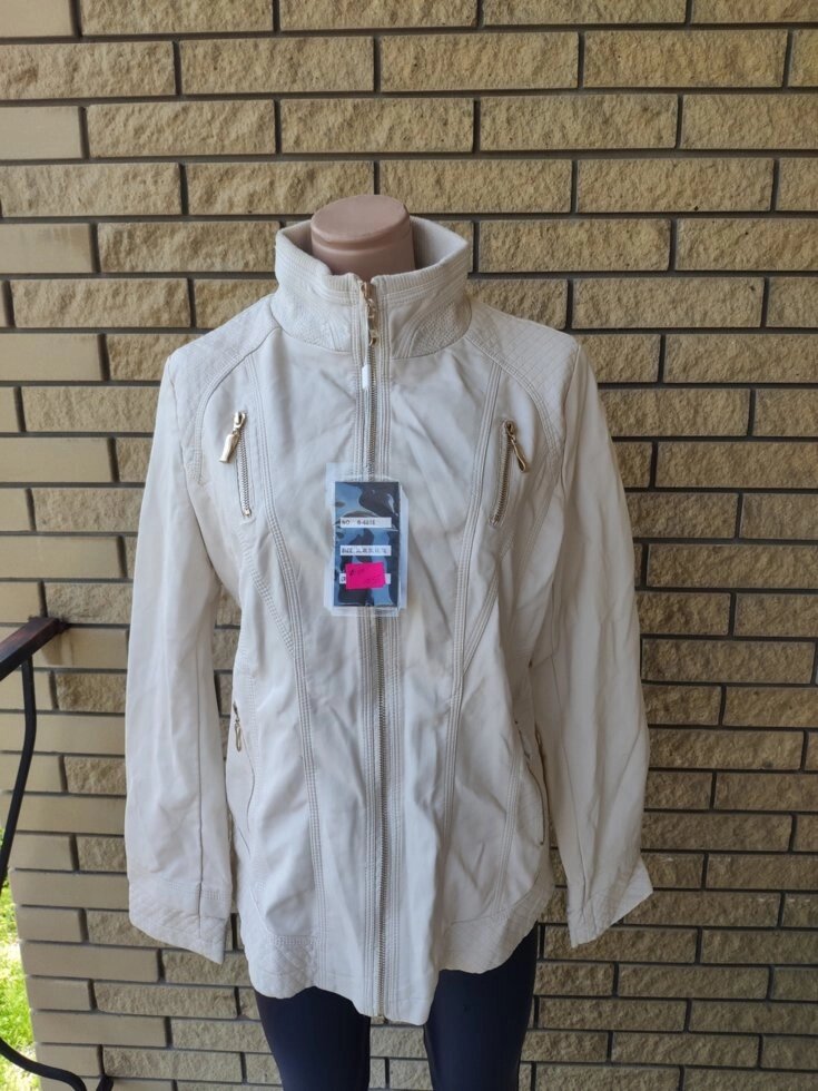 Куртка жіноча з екошкіри великого розміру OS від компанії ГАРДЕРОБ - фото 1