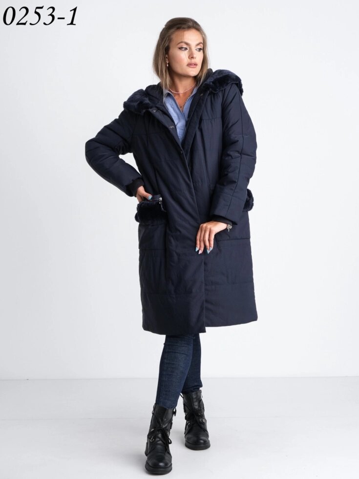 Куртка жіноча зимова тканини холлофайбер, є великі розміри RETTO від компанії ГАРДЕРОБ - фото 1
