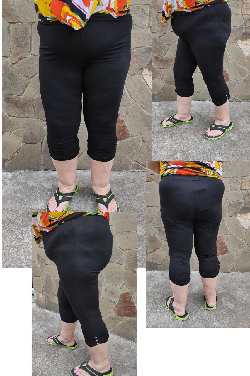Лосини, штани, капрі жіночі стрейчеві, великі розміри, пояс на гумці PLOVDIV, Туреччина від компанії ГАРДЕРОБ - фото 1
