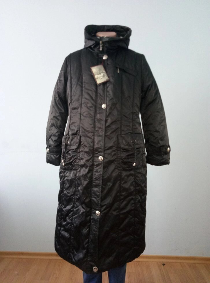 Пальто жіноче зимове довге великого розміру QUAN від компанії ГАРДЕРОБ - фото 1