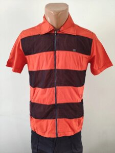 Сорочка чоловіча літня коттонова брендова високої якості на блискавці стрейчева WEAWER, Туреччина