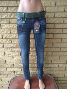 Джинси жіночі джинсові стрейчеві з поясом у подарунок JASS JEANS, Туреччина