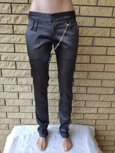 Штани, джинси жіночі високої якості котонові стрейчеві GUCC, Туреччина