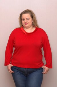 Блуза жіноча великих розмірів, котонова стрейчева NATALI, Туреччина