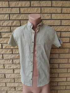 Сорочка чоловіча літня стрейчева котонова брендова високої якості, маленький розмір FOSSIYA, Туреччина