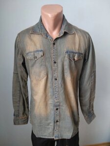 Сорочка чоловіча джинсова коттонова брендова високої якості WEAWER, Туреччина