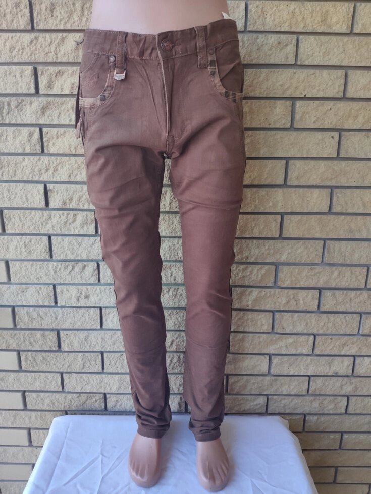 Штани, джинси унісекс стрейчеві котонові, є великі розміри COREPANTS, Туреччина від компанії ГАРДЕРОБ - фото 1
