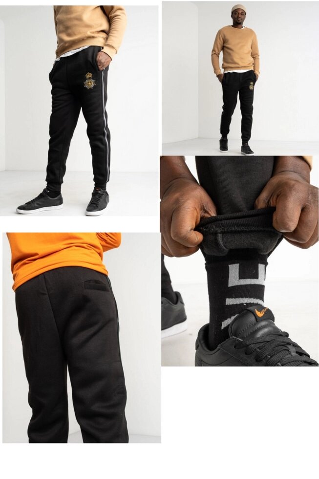 Спортивні штани утеплені на флісі великих розмірів LONGCOM від компанії ГАРДЕРОБ - фото 1