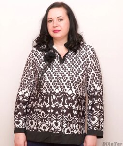 Туніка, блуза жіноча великого розміру, тканина мастило KALICY