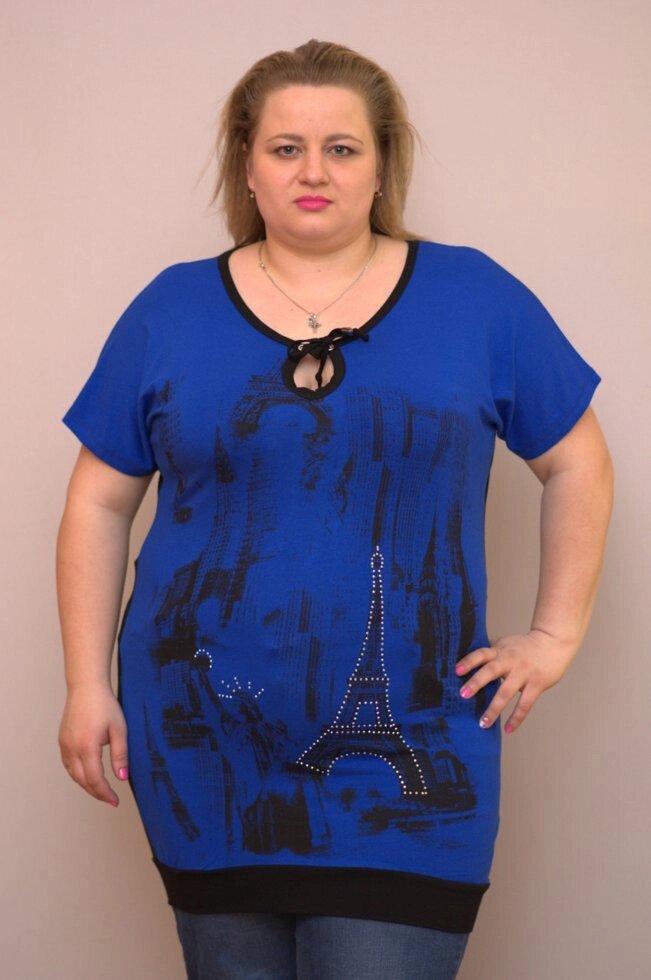 Туніка жіноча великого розміру PERPETUAL "Париж" від компанії ГАРДЕРОБ - фото 1